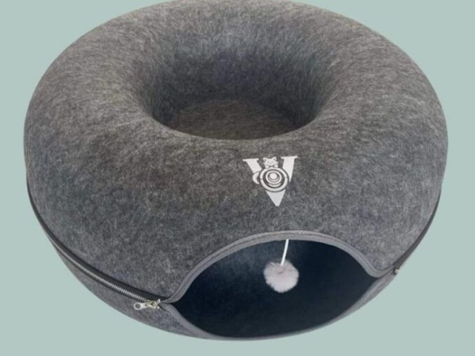 Spacious cat doughnut tunnel offering fun and relaxation